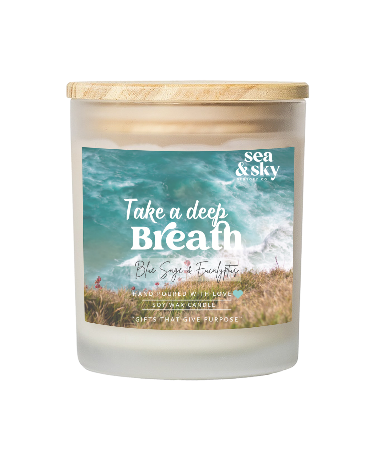 Take a deep breath candle - Blue sage & Eucalyptus